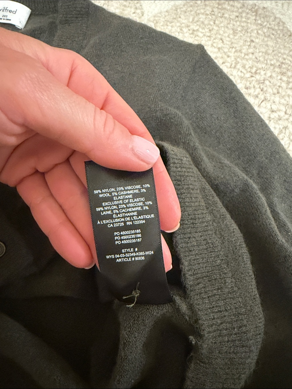 Crewneck Button Cardigan - Picture 3 of 3